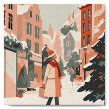 Carica l'immagine nel visualizzatore di Gallery, Mini Kit da Dipingere con i Numeri 20x20cm con cornice - Shopping invernale