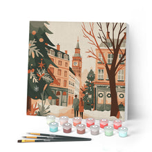 Carica l'immagine nel visualizzatore di Gallery, Mini Kit da Dipingere con i Numeri con cornice - Natale a Londra