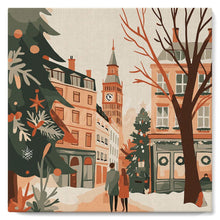 Carica l'immagine nel visualizzatore di Gallery, Mini Kit da Dipingere con i Numeri 20x20cm con cornice - Natale a Londra