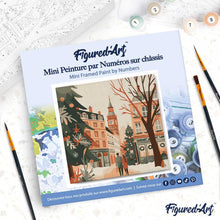 Carica l'immagine nel visualizzatore di Gallery, Mini Kit da Dipingere con i Numeri 20x20cm con cornice - Natale a Londra