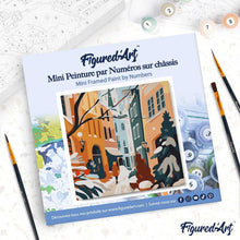 Carica l'immagine nel visualizzatore di Gallery, Mini Kit da Dipingere con i Numeri 20x20cm con cornice - Vicolo innevato