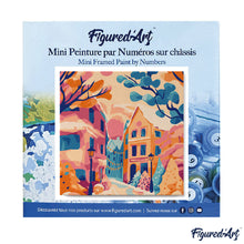 Carica l&#39;immagine nel visualizzatore di Gallery, Mini Kit da Dipingere con i Numeri 20x20cm con cornice - Deliziosa città innevata
