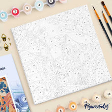 Carica l'immagine nel visualizzatore di Gallery, Mini Kit da Dipingere con i Numeri 20x20cm con cornice - Deliziosa città innevata
