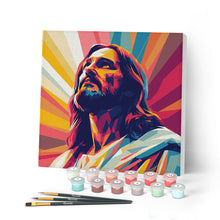 Carica l'immagine nel visualizzatore di Gallery, Mini Kit da Dipingere con i Numeri con cornice - Gesù radioso