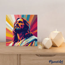 Carica l&#39;immagine nel visualizzatore di Gallery, Mini Kit da Dipingere con i Numeri 20x20cm con cornice - Gesù radioso