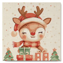 Carica l'immagine nel visualizzatore di Gallery, Mini Kit da Dipingere con i Numeri 20x20cm con cornice - Renna festiva