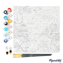 Carica l&#39;immagine nel visualizzatore di Gallery, Mini Kit da Dipingere con i Numeri 20x20cm con cornice - Pagoda e Monte Fuji