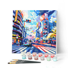 Carica l'immagine nel visualizzatore di Gallery, Mini Kit da Dipingere con i Numeri con cornice - Shibuya Pop Art