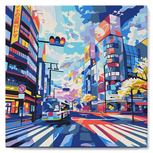 Mini Kit da Dipingere con i Numeri con cornice - Shibuya Pop Art