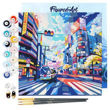 Carica l&#39;immagine nel visualizzatore di Gallery, Mini Kit da Dipingere con i Numeri 20x20cm con cornice - Shibuya Pop Art