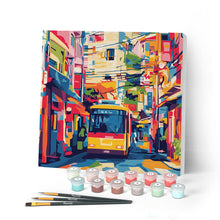 Carica l'immagine nel visualizzatore di Gallery, Mini Kit da Dipingere con i Numeri con cornice - Bus a Tokyo