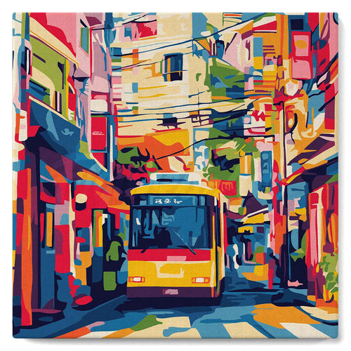 Mini Kit da Dipingere con i Numeri con cornice - Bus a Tokyo