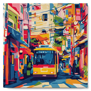 Mini Kit da Dipingere con i Numeri con cornice - Bus a Tokyo