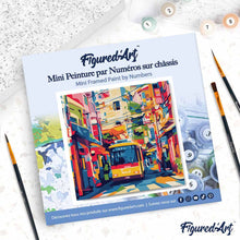 Carica l'immagine nel visualizzatore di Gallery, Mini Kit da Dipingere con i Numeri 20x20cm con cornice - Bus a Tokyo