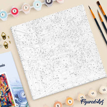 Carica l'immagine nel visualizzatore di Gallery, Mini Kit da Dipingere con i Numeri 20x20cm con cornice - Bus a Tokyo