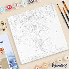 Carica l'immagine nel visualizzatore di Gallery, Mini Kit da Dipingere con i Numeri 20x20cm con cornice - Passeggiata tranquilla di una Geisha