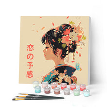 Carica l'immagine nel visualizzatore di Gallery, Mini Kit da Dipingere con i Numeri con cornice - Profumo giapponese dell'amore