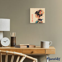 Carica l'immagine nel visualizzatore di Gallery, Mini Kit da Dipingere con i Numeri 20x20cm con cornice - Profumo giapponese dell'amore