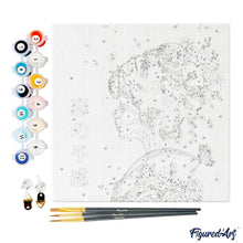 Carica l&#39;immagine nel visualizzatore di Gallery, Mini Kit da Dipingere con i Numeri 20x20cm con cornice - Profumo giapponese dell&#39;amore