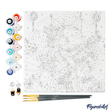 Carica l&#39;immagine nel visualizzatore di Gallery, Mini Kit da Dipingere con i Numeri 20x20cm con cornice - Gatta Principessa Giapponese