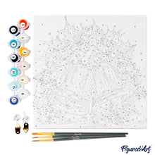 Carica l&#39;immagine nel visualizzatore di Gallery, Mini Kit da Dipingere con i Numeri 20x20cm con cornice - Campane di Natale