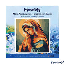 Carica l&#39;immagine nel visualizzatore di Gallery, Mini Kit da Dipingere con i Numeri 20x20cm con cornice - Maria in preghiera