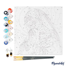 Carica l&#39;immagine nel visualizzatore di Gallery, Mini Kit da Dipingere con i Numeri 20x20cm con cornice - Maria in preghiera