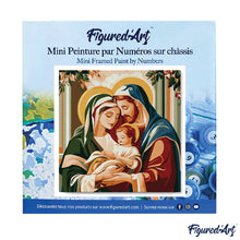 Carica l&#39;immagine nel visualizzatore di Gallery, Mini Kit da Dipingere con i Numeri 20x20cm con cornice - Sacra Famiglia