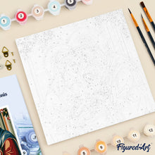 Carica l'immagine nel visualizzatore di Gallery, Mini Kit da Dipingere con i Numeri 20x20cm con cornice - Sacra Famiglia