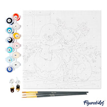 Carica l&#39;immagine nel visualizzatore di Gallery, Mini Kit da Dipingere con i Numeri 20x20cm con cornice - Amici di Natale