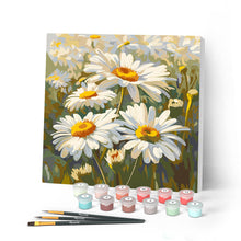 Carica l'immagine nel visualizzatore di Gallery, Mini Kit da Dipingere con i Numeri 20x20cm con cornice - Margherite Figured'Art