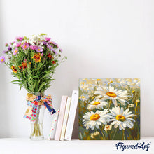 Carica l'immagine nel visualizzatore di Gallery, Mini Kit da Dipingere con i Numeri 20x20cm con cornice - Margherite