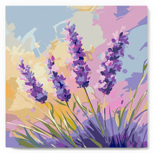 Carica l'immagine nel visualizzatore di Gallery, Mini Kit da Dipingere con i Numeri 20x20cm con cornice - Lavanda