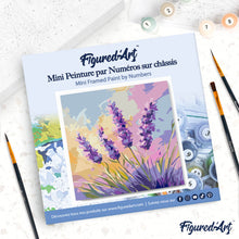Carica l'immagine nel visualizzatore di Gallery, Mini Kit da Dipingere con i Numeri 20x20cm con cornice - Lavanda