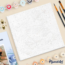 Carica l'immagine nel visualizzatore di Gallery, Mini Kit da Dipingere con i Numeri 20x20cm con cornice - Caffè del mattino