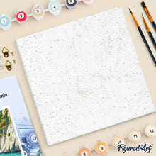 Carica l'immagine nel visualizzatore di Gallery, Mini Kit da Dipingere con i Numeri 20x20cm con cornice - Cala Blu Tranquilla