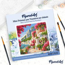 Carica l'immagine nel visualizzatore di Gallery, Mini Kit da Dipingere con i Numeri 20x20cm con cornice - Viale Fiorito a Capri