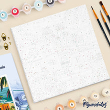 Carica l'immagine nel visualizzatore di Gallery, Mini Kit da Dipingere con i Numeri 20x20cm con cornice - Città costiera marocchina