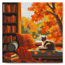 Carica l'immagine nel visualizzatore di Gallery, Mini Kit da Dipingere con i Numeri 20x20cm con cornice - Osservando l'autunno