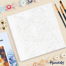 Carica l'immagine nel visualizzatore di Gallery, Mini Kit da Dipingere con i Numeri 20x20cm con cornice - Piccola Volpe con Lucine
