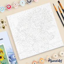 Carica l'immagine nel visualizzatore di Gallery, Mini Kit da Dipingere con i Numeri 20x20cm con cornice - Van Gogh - Girasoli