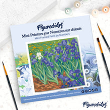 Carica l'immagine nel visualizzatore di Gallery, Mini Kit da Dipingere con i Numeri 20x20cm con cornice - Van Gogh - Iris