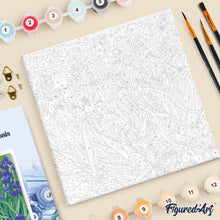 Carica l'immagine nel visualizzatore di Gallery, Mini Kit da Dipingere con i Numeri 20x20cm con cornice - Van Gogh - Iris