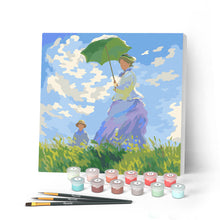 Carica l'immagine nel visualizzatore di Gallery, Mini Kit da Dipingere con i Numeri 20x20cm con cornice - La passeggiata - Monet Figured'Art