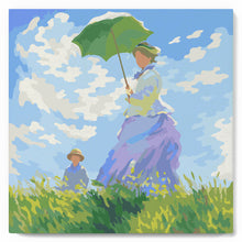Carica l'immagine nel visualizzatore di Gallery, Mini Kit da Dipingere con i Numeri 20x20cm con cornice - La passeggiata - Monet