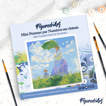 Carica l'immagine nel visualizzatore di Gallery, Mini Kit da Dipingere con i Numeri 20x20cm con cornice - La passeggiata - Monet