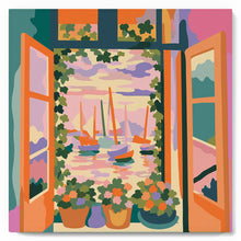Carica l'immagine nel visualizzatore di Gallery, Mini Kit da Dipingere con i Numeri 20x20cm con cornice - Finestra aperta - Matisse
