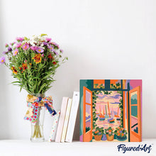 Carica l'immagine nel visualizzatore di Gallery, Mini Kit da Dipingere con i Numeri 20x20cm con cornice - Finestra aperta - Matisse