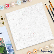 Carica l'immagine nel visualizzatore di Gallery, Mini Kit da Dipingere con i Numeri 20x20cm con cornice - I pesci rossi - Matisse