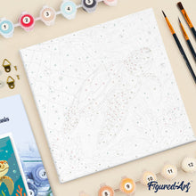 Carica l'immagine nel visualizzatore di Gallery, Mini Kit da Dipingere con i Numeri 20x20cm con cornice - Tartaruga